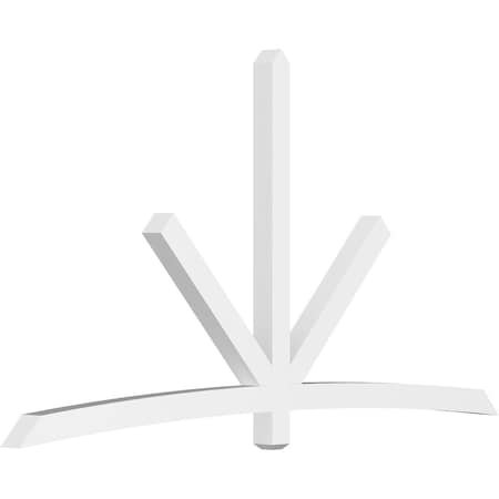 Ekena Millwork Alberta Architectural Grade PVC Gable Bracket, 108"W x 58 1/2"H x 4"D x 4"F, 13/12 Pitch GBP108X59X0404ALB00